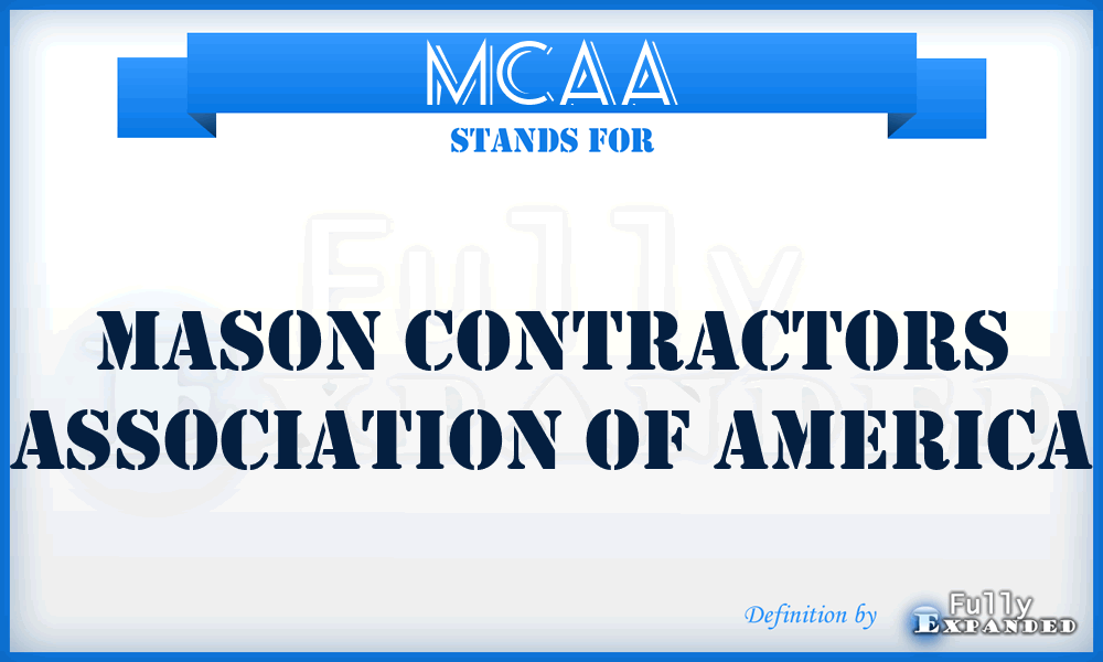 MCAA - Mason Contractors Association of America