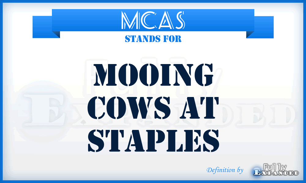 MCAS - mooing cows at staples