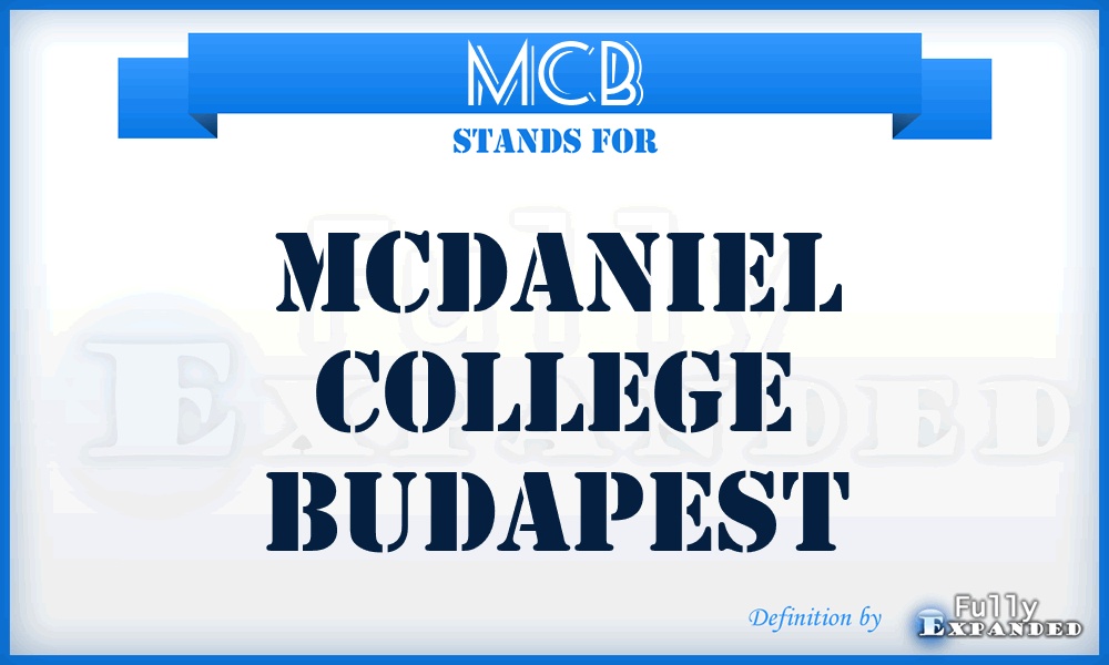MCB - Mcdaniel College Budapest
