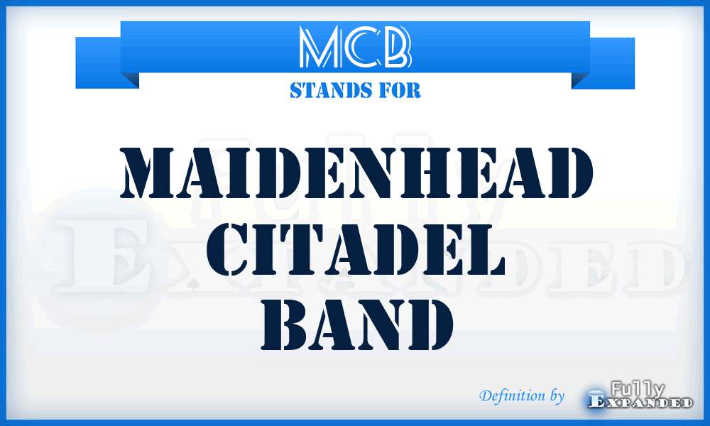 MCB - Maidenhead Citadel Band