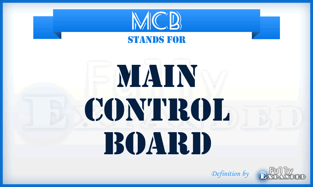 MCB - Main Control Board
