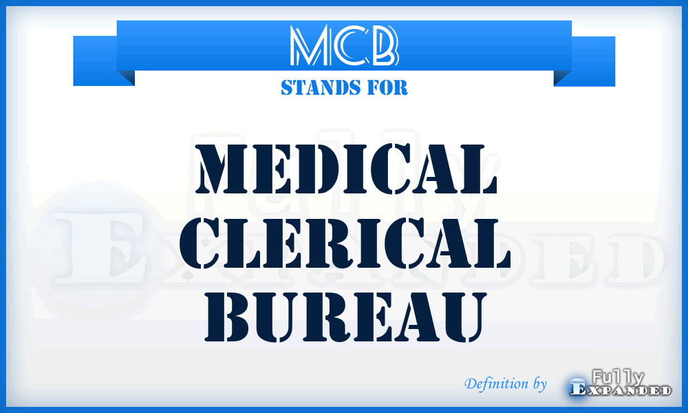 MCB - Medical Clerical Bureau