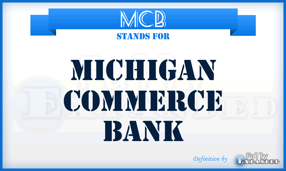 MCB - Michigan Commerce Bank