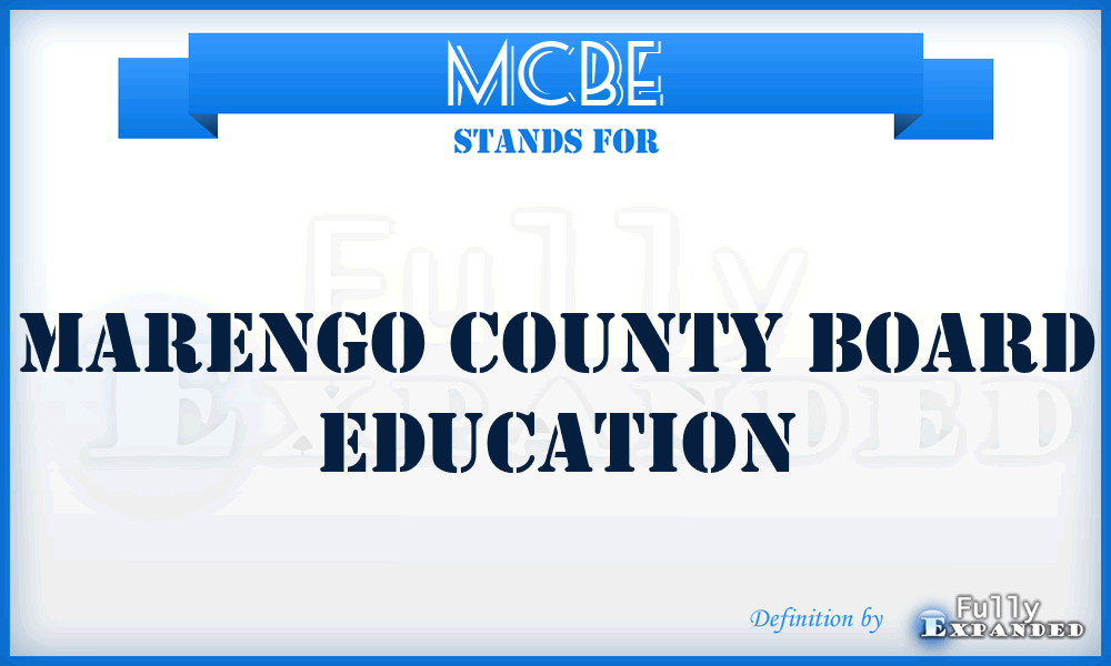 MCBE - Marengo County Board Education