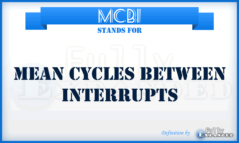 MCBI - Mean Cycles Between Interrupts