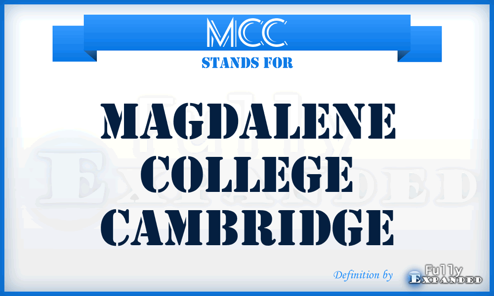 MCC - Magdalene College Cambridge