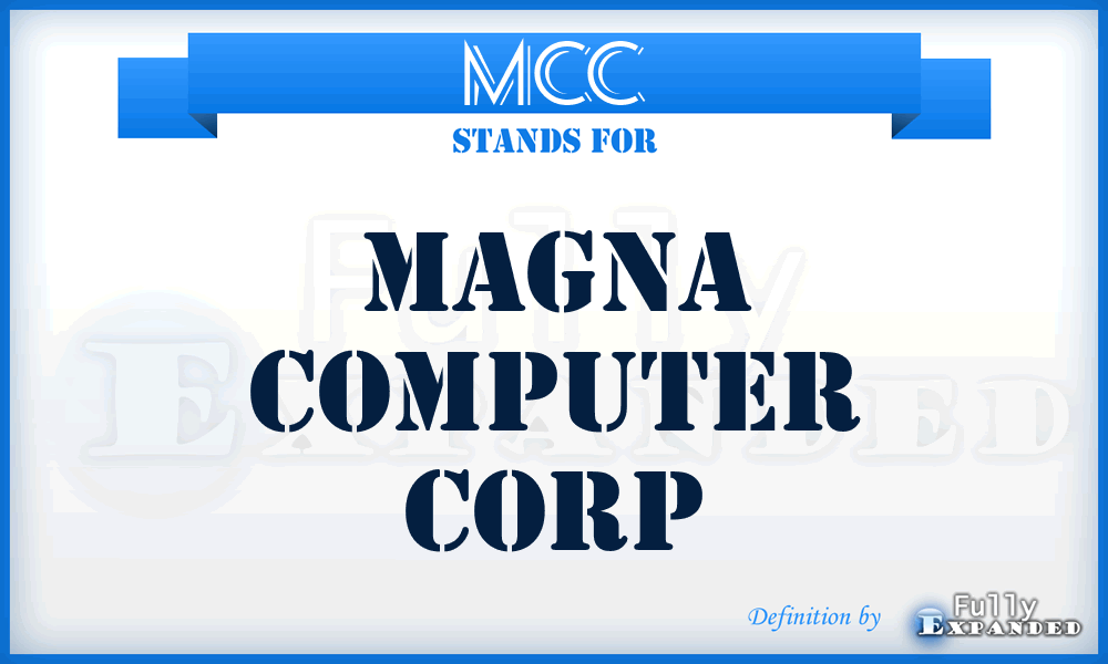 MCC - Magna Computer Corp