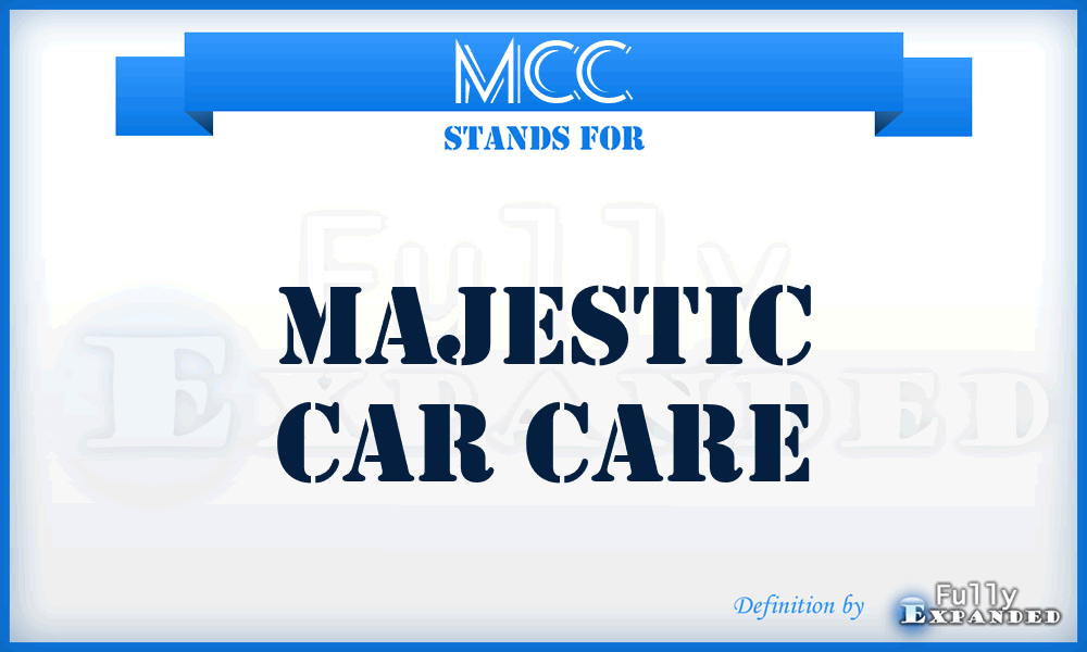 MCC - Majestic Car Care