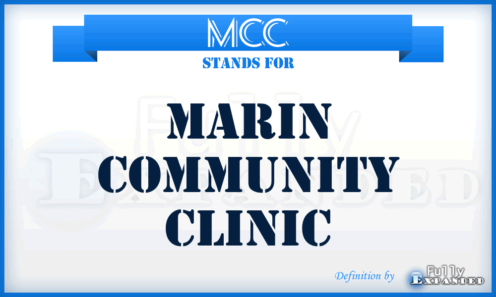 MCC - Marin Community Clinic