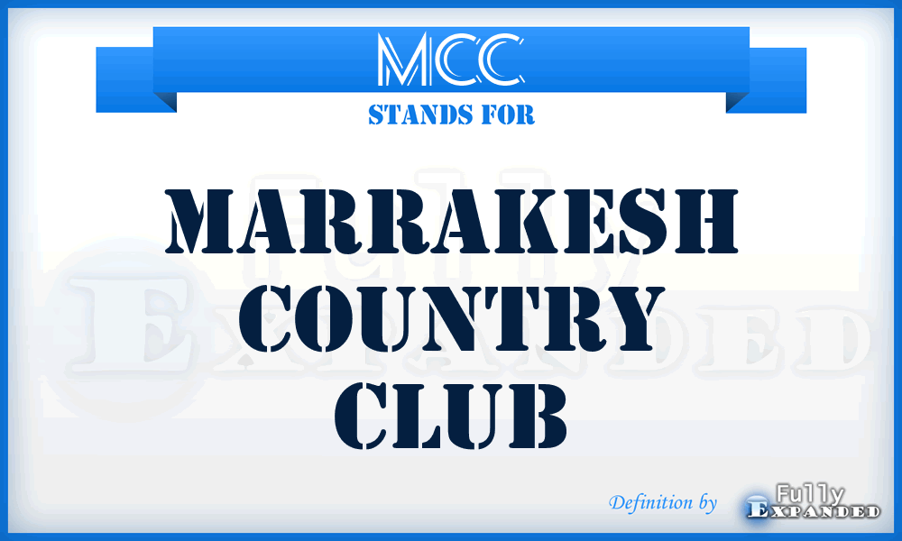 MCC - Marrakesh Country Club