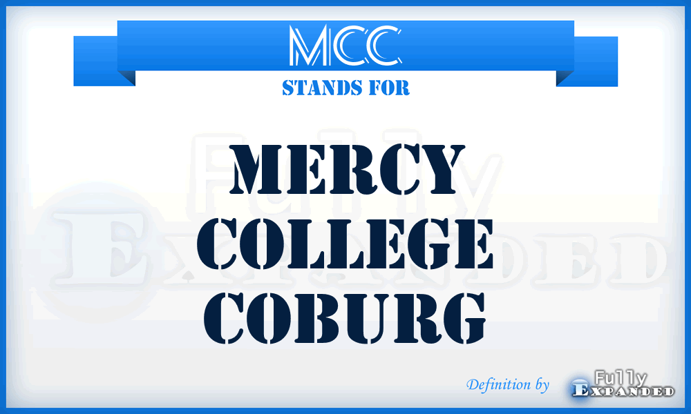 MCC - Mercy College Coburg
