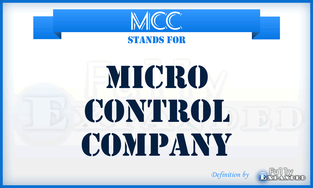 MCC - Micro Control Company