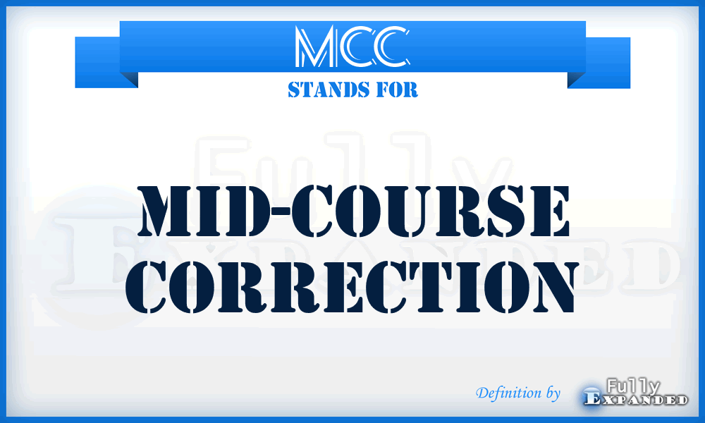 MCC - Mid-Course Correction