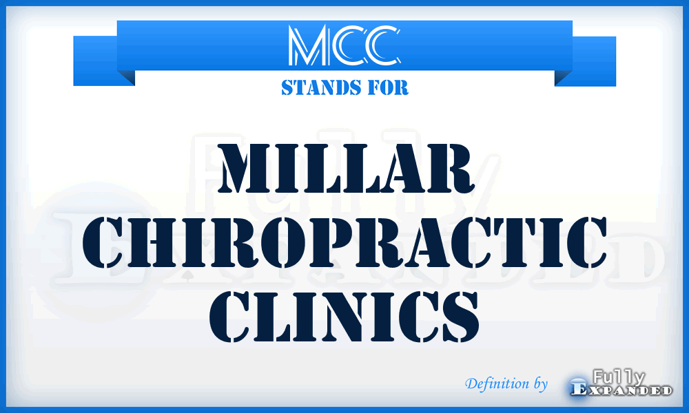 MCC - Millar Chiropractic Clinics