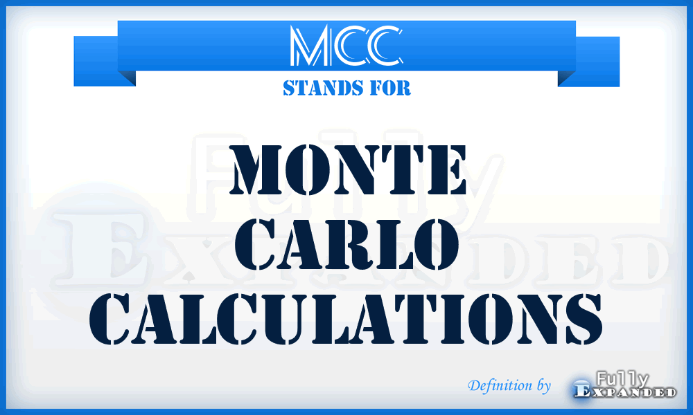 MCC - Monte Carlo Calculations