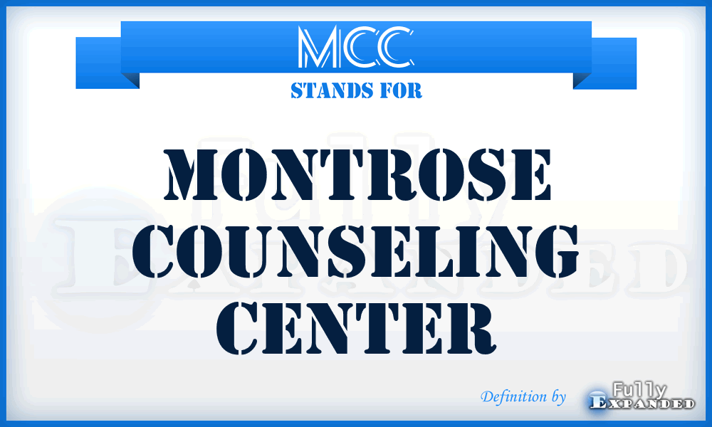 MCC - Montrose Counseling Center