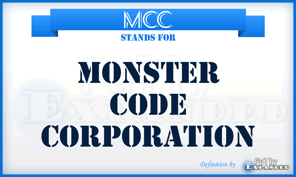 MCC - Monster Code Corporation