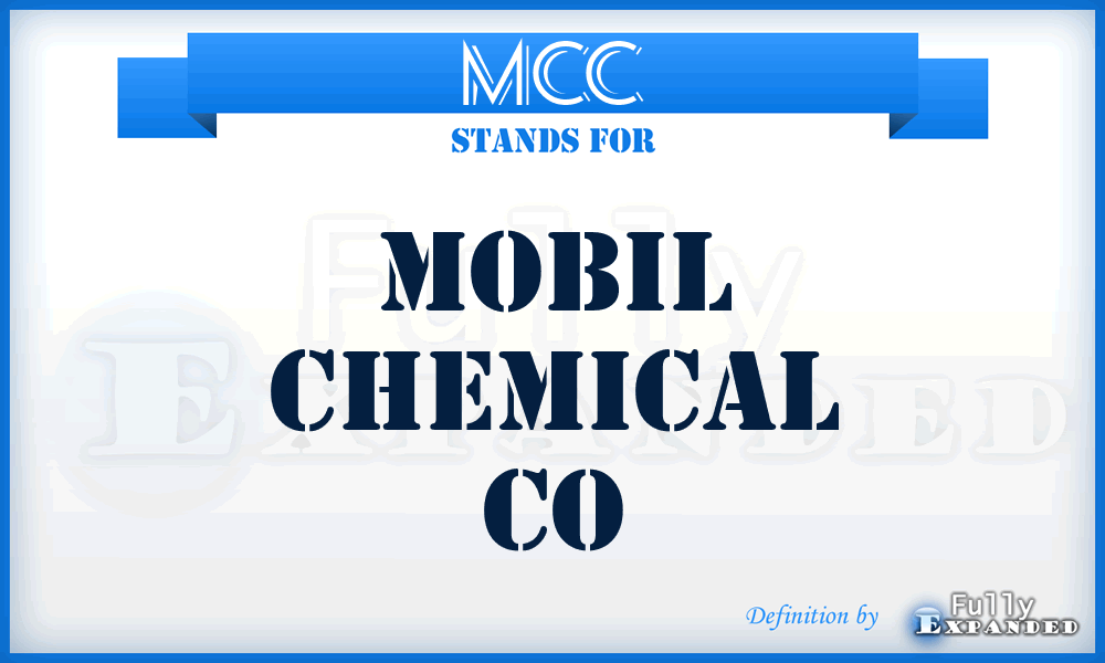 MCC - Mobil Chemical Co