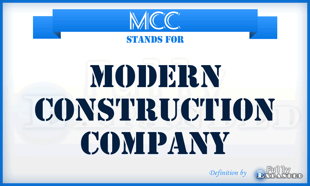 MCC - Modern Construction Company