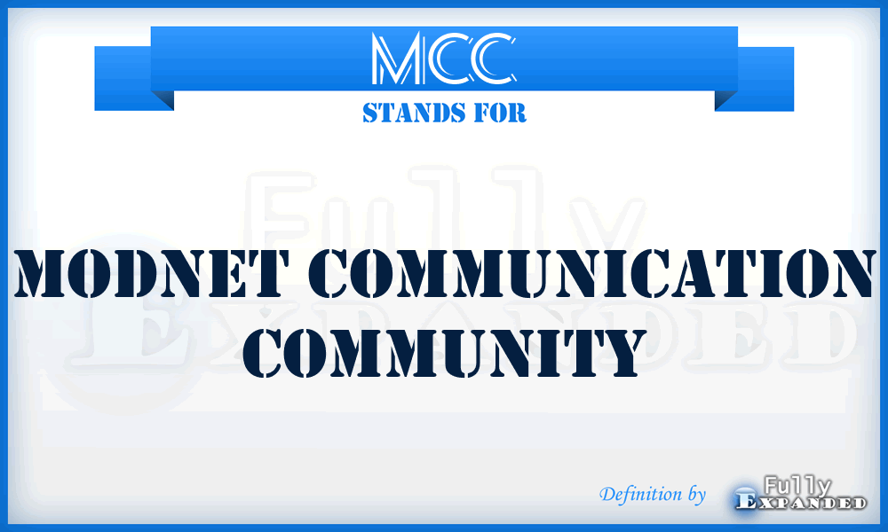 MCC - Modnet Communication Community