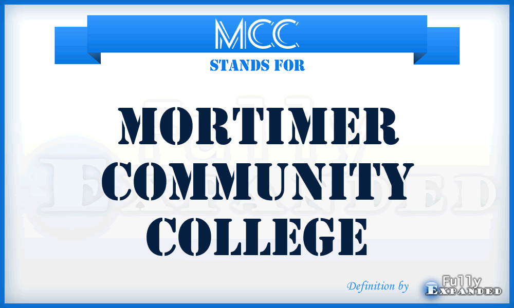 MCC - Mortimer Community College