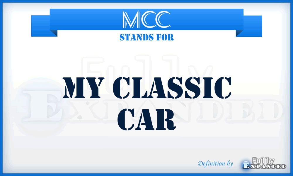 MCC - My Classic Car