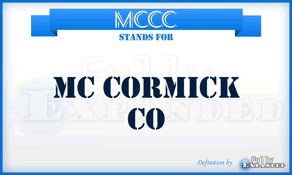 MCCC - MC Cormick Co