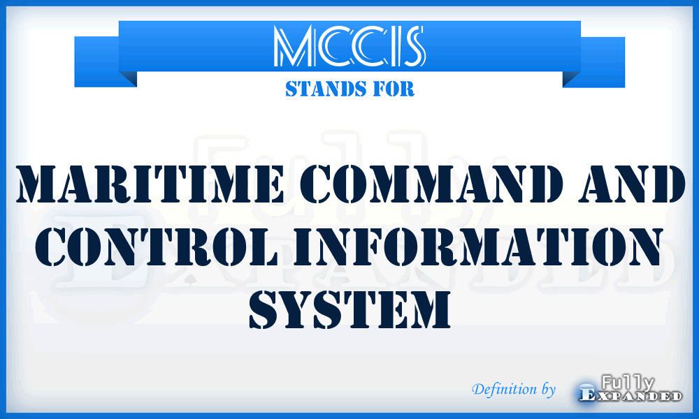 MCCIS - Maritime Command and Control Information System