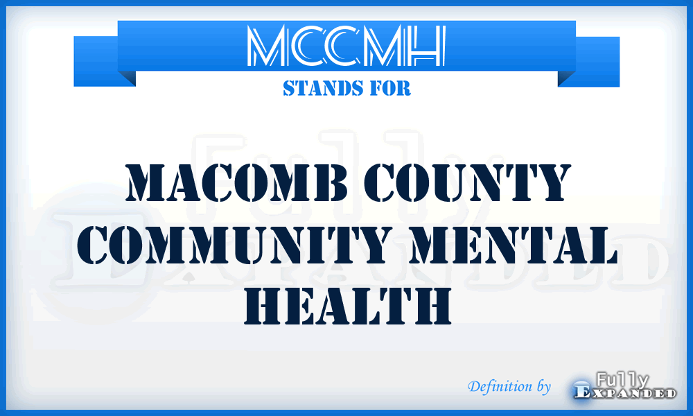 MCCMH - Macomb County Community Mental Health