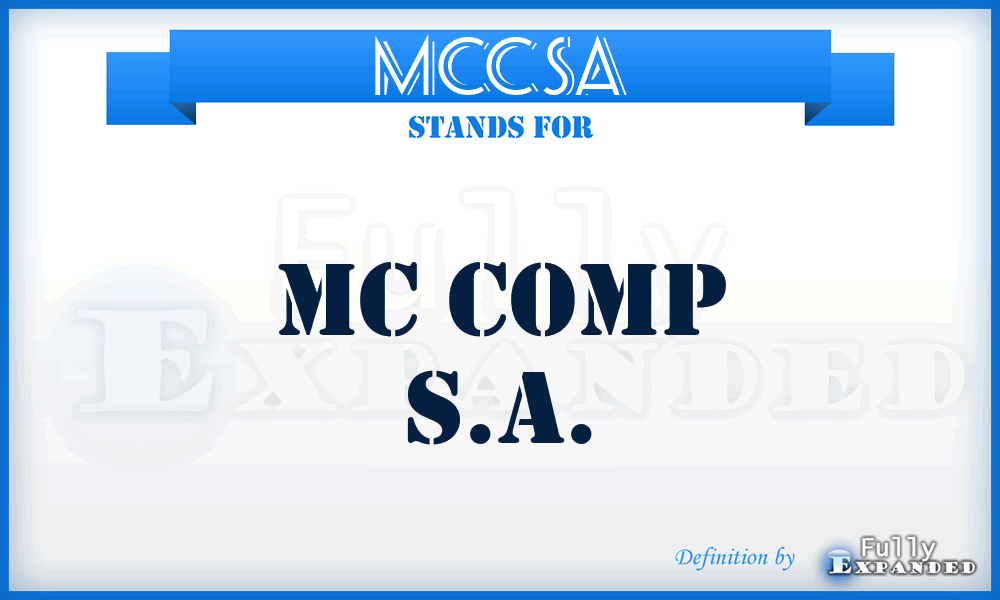 MCCSA - MC Comp S.A.
