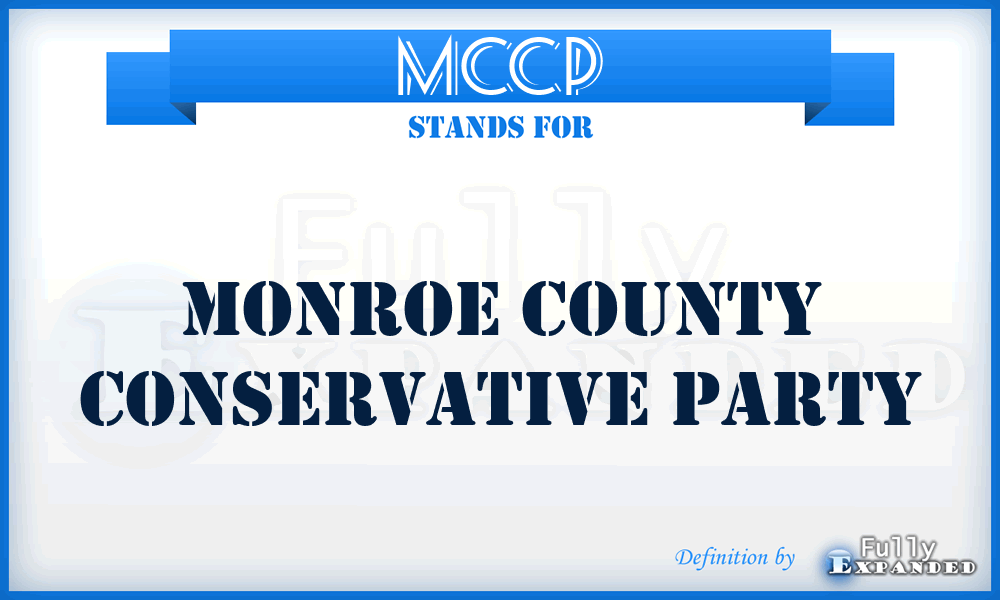 MCCP - Monroe County Conservative Party