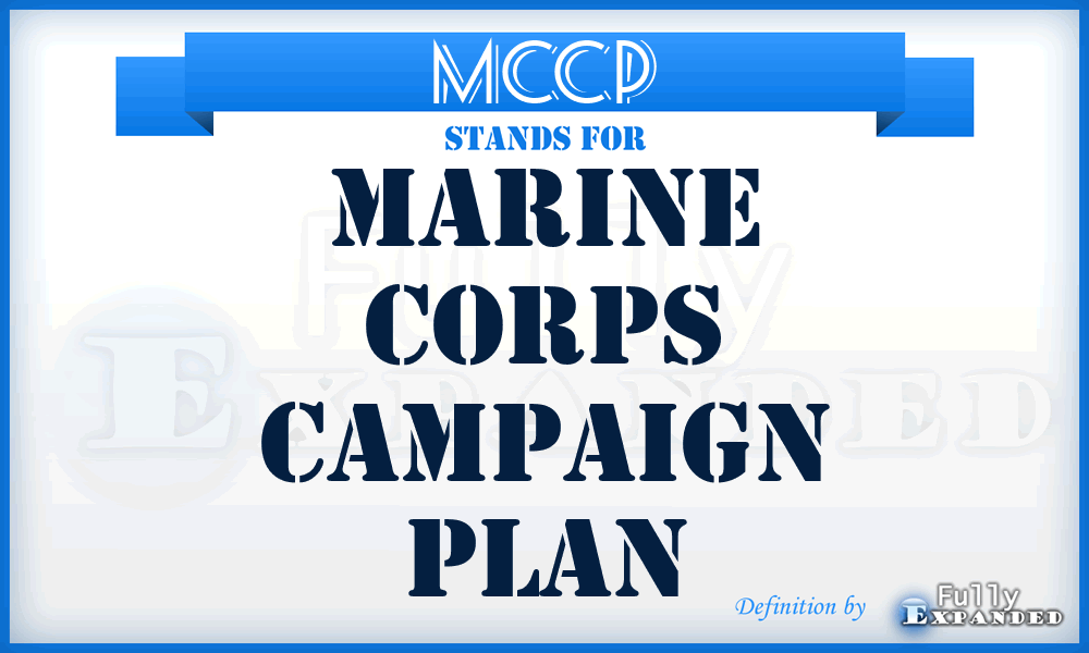 MCCP - Marine Corps Campaign Plan