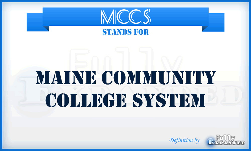 MCCS - Maine Community College System