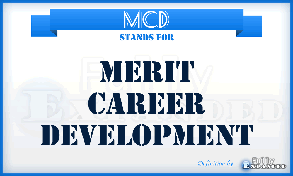 MCD - Merit Career Development
