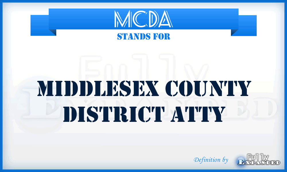 MCDA - Middlesex County District Atty