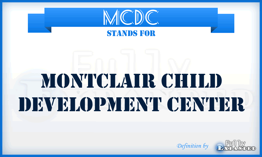 MCDC - Montclair Child Development Center