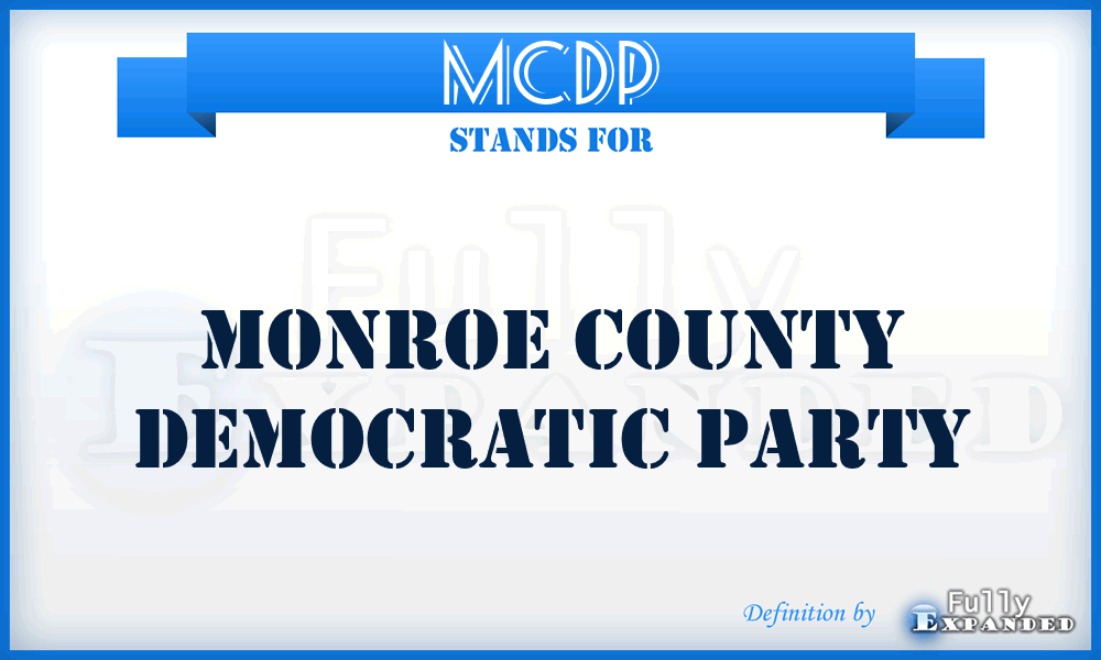 MCDP - Monroe County Democratic Party