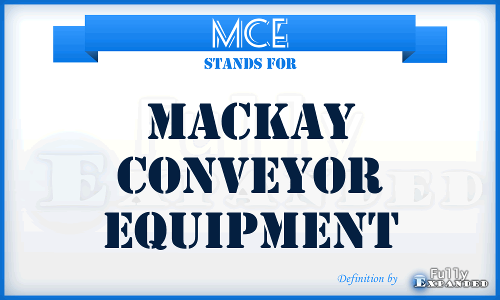 MCE - Mackay Conveyor Equipment