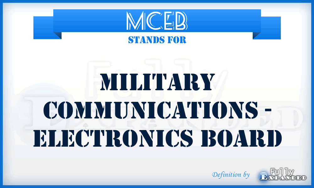 MCEB - Military Communications - Electronics Board