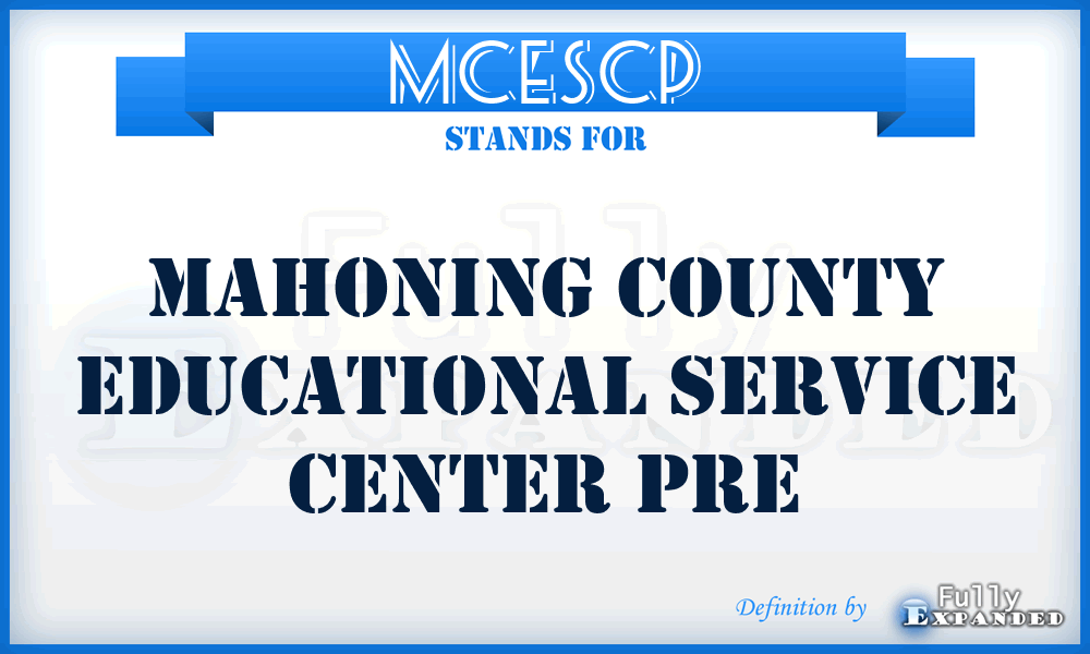 MCESCP - Mahoning County Educational Service Center Pre
