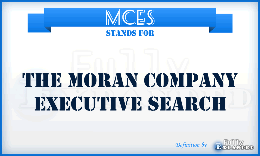 MCES - The Moran Company Executive Search