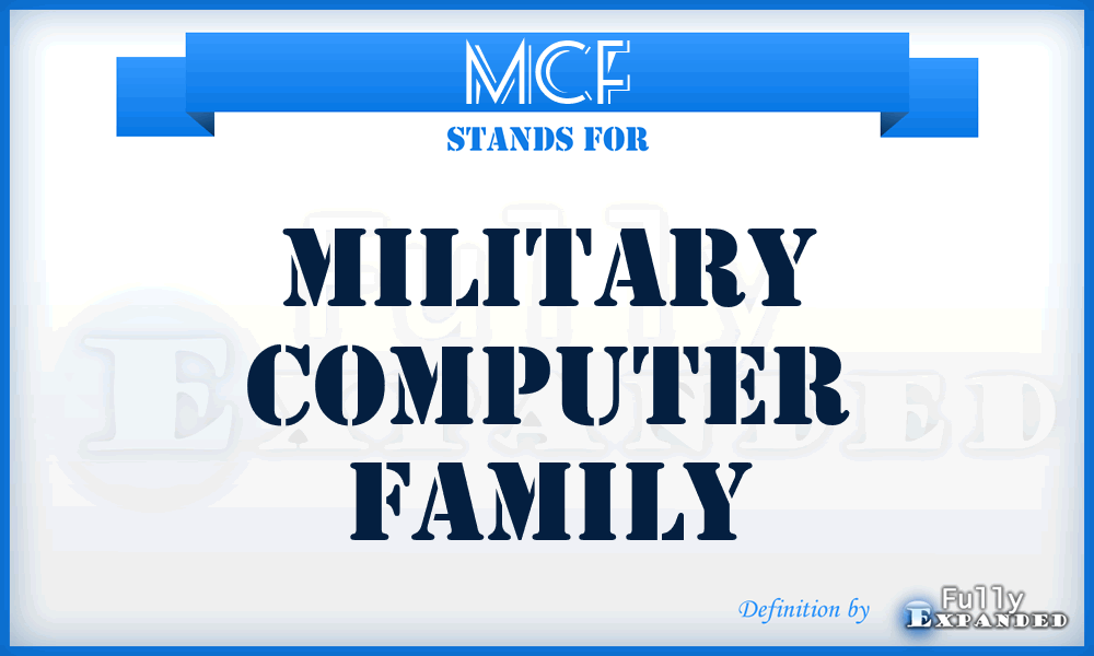 MCF - military computer family