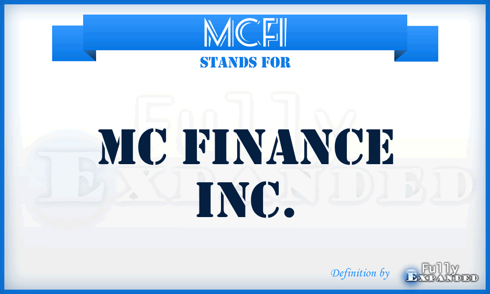 MCFI - MC Finance Inc.