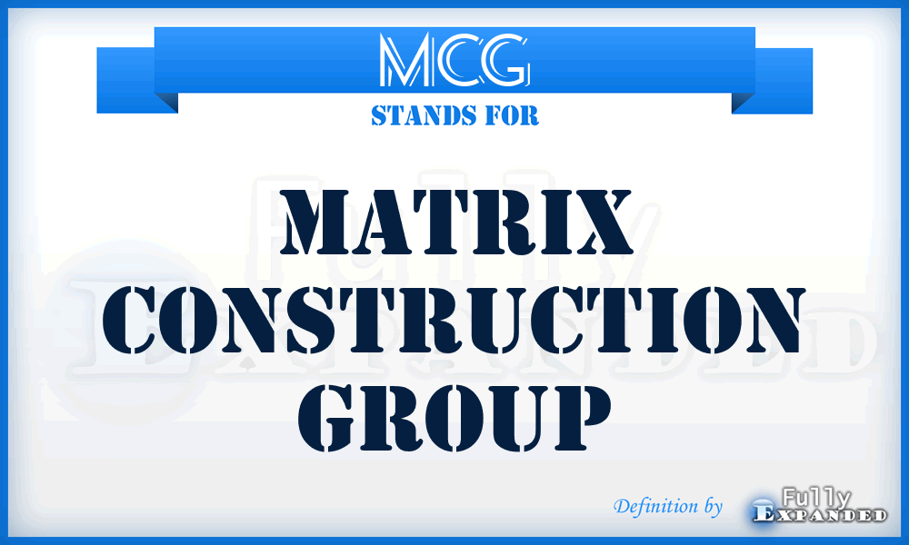 MCG - Matrix Construction Group