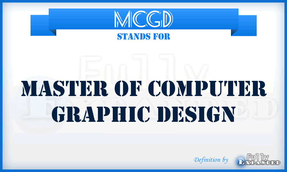 MCGD - Master of Computer Graphic Design