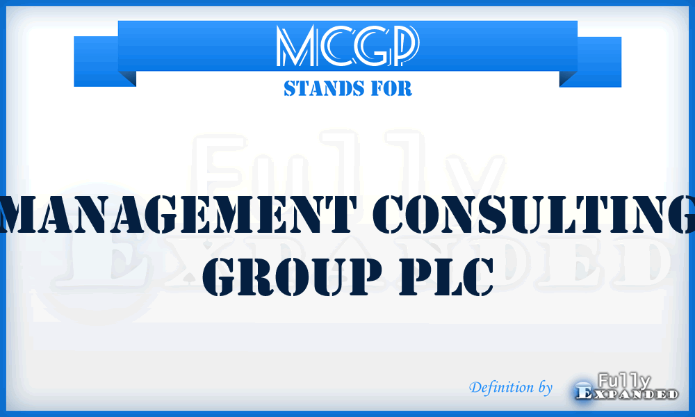 MCGP - Management Consulting Group PLC