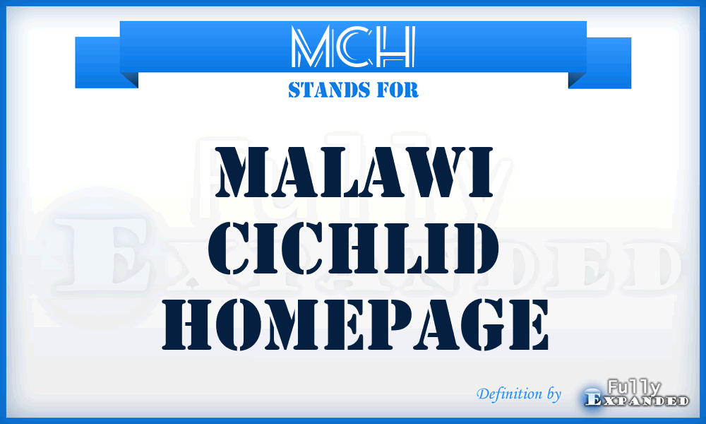 MCH - Malawi Cichlid Homepage
