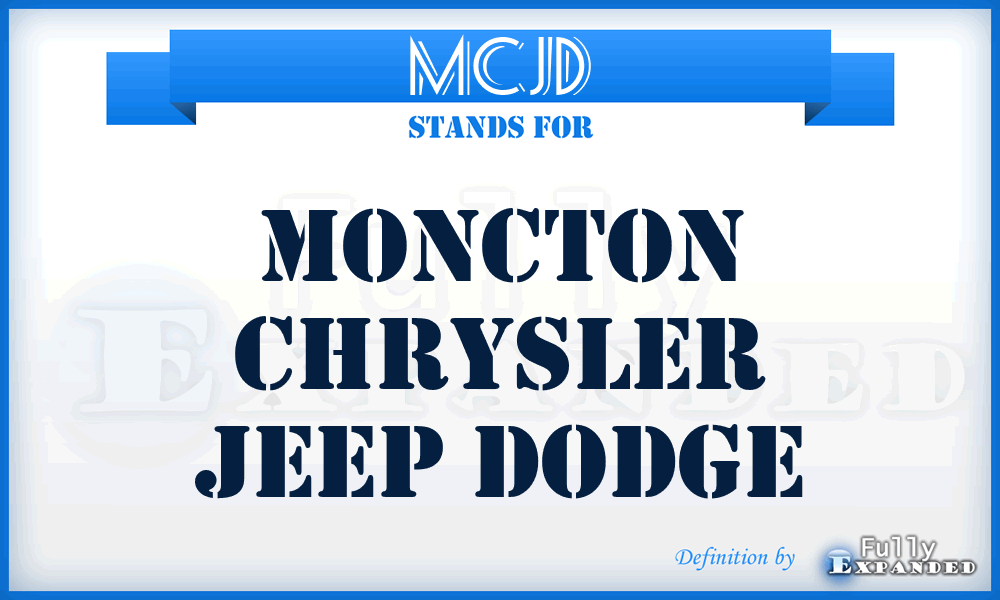 MCJD - Moncton Chrysler Jeep Dodge