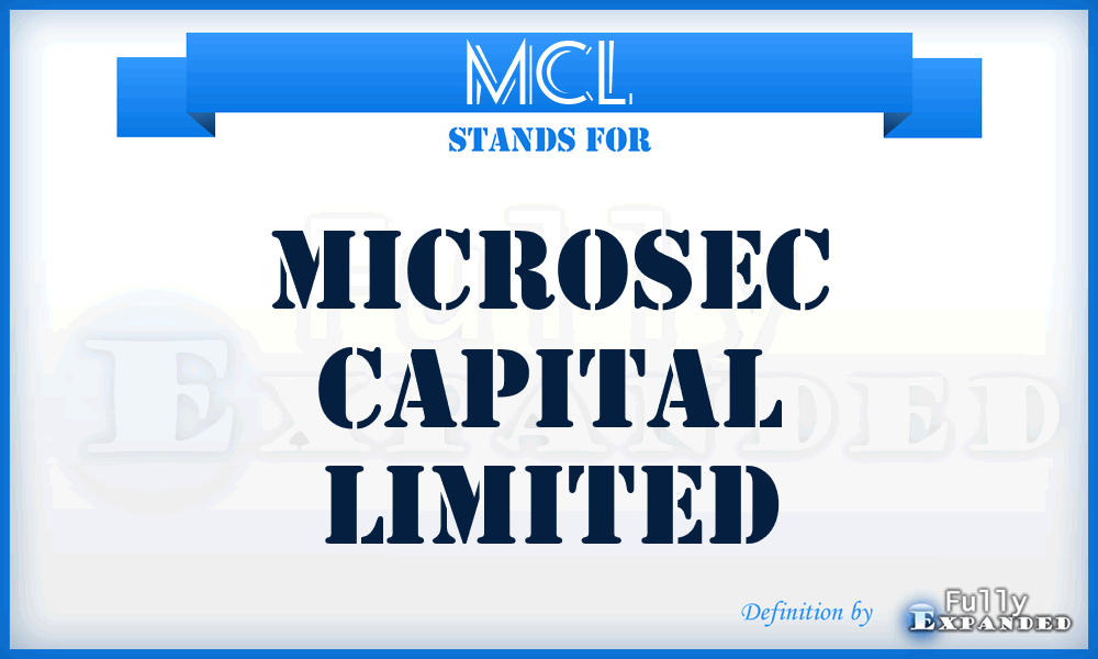 MCL - Microsec Capital Limited