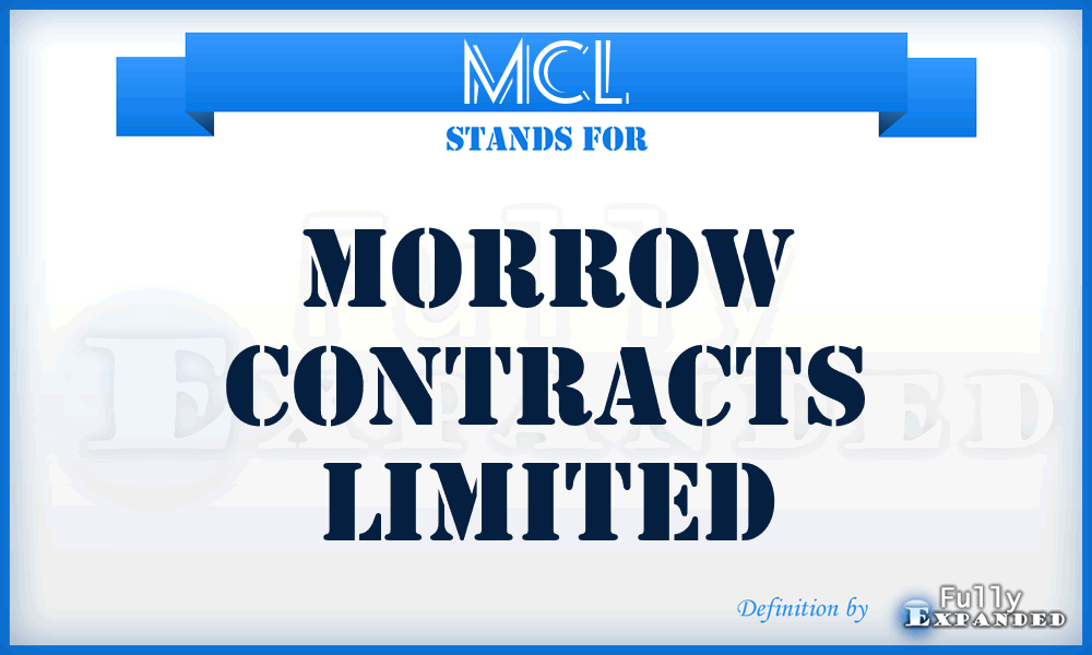 MCL - Morrow Contracts Limited